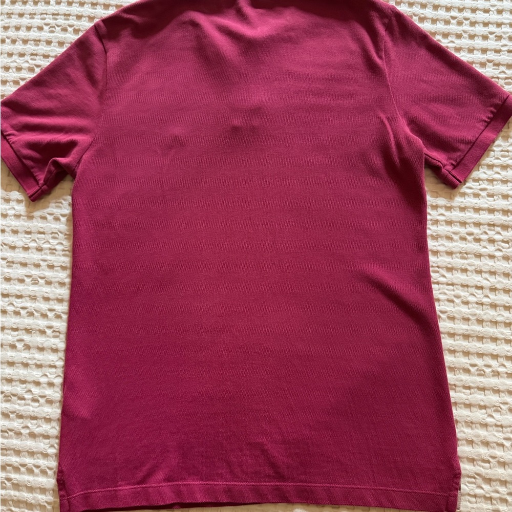 Burberry Men's Polo Shirt - Rich Burgundy - Picture 4 of 4